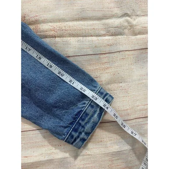 KanCan Women's Blue Denim Tribe Co Ed Cheer Button Front Denim Jacket - XL - Picture 14 of 15